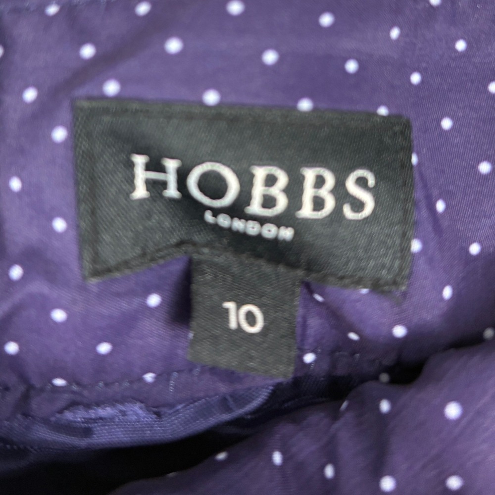 Hobbs London Purple Knee Length Skirt Size 10 Front Pleat Lined Professional - Picture 3 of 7